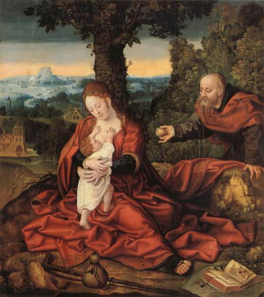 Barend van Orley Rest on the Flight into Egypt oil painting image